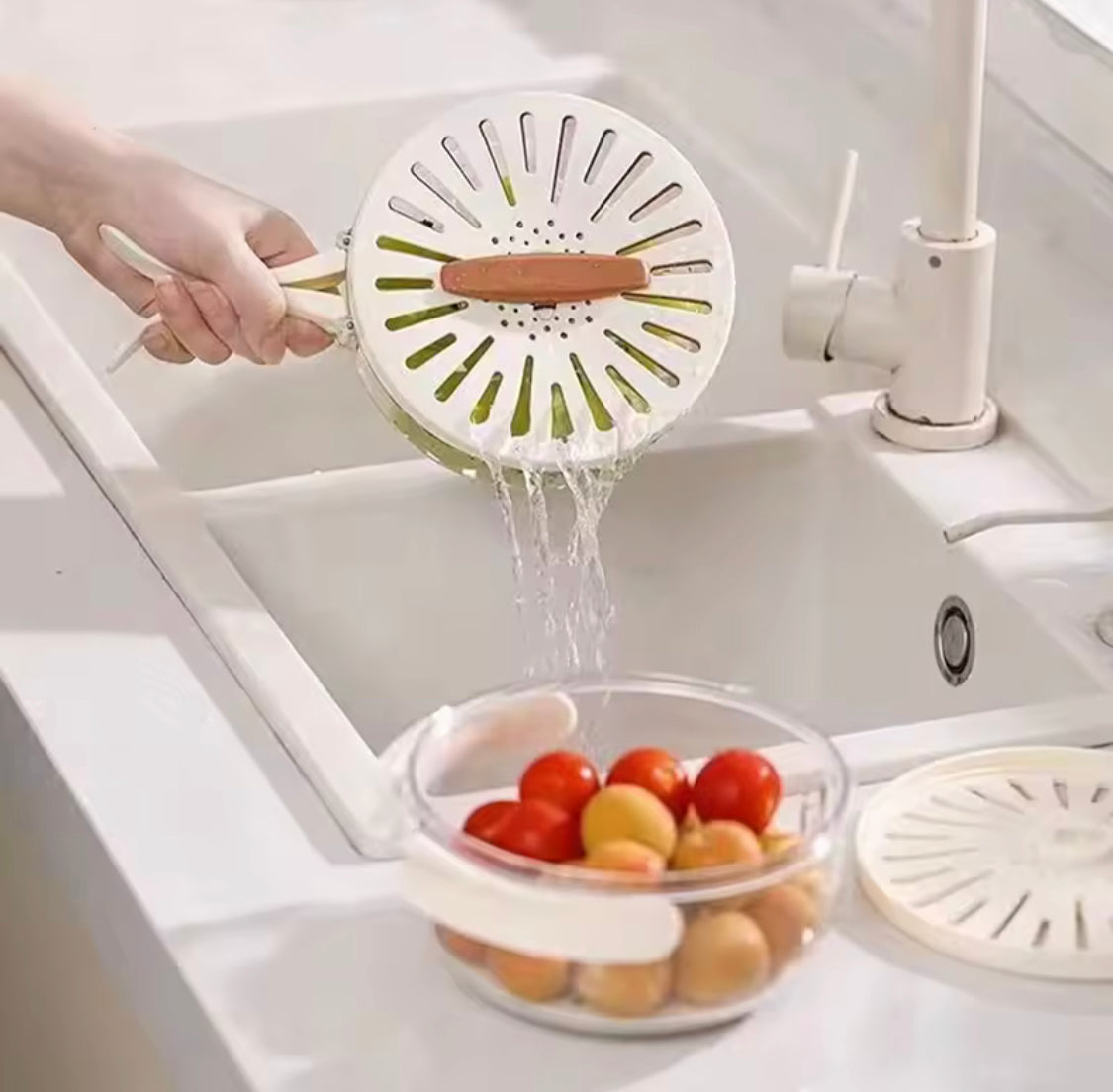 3 in 1 Drain Basket Storage Box, Fruit And Vegetable Washing Bowl With Strainer, Fruit And Vegetable Dehydrator Basket 3 in 1 Drain Basket Storage Box, Fruit And Vegetable Washing Bowl With Strainer, Fruit And Vegetable Dehydrator Basket